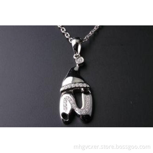 Women Jewelry Necklace 925 sterling silver cz pendants for
